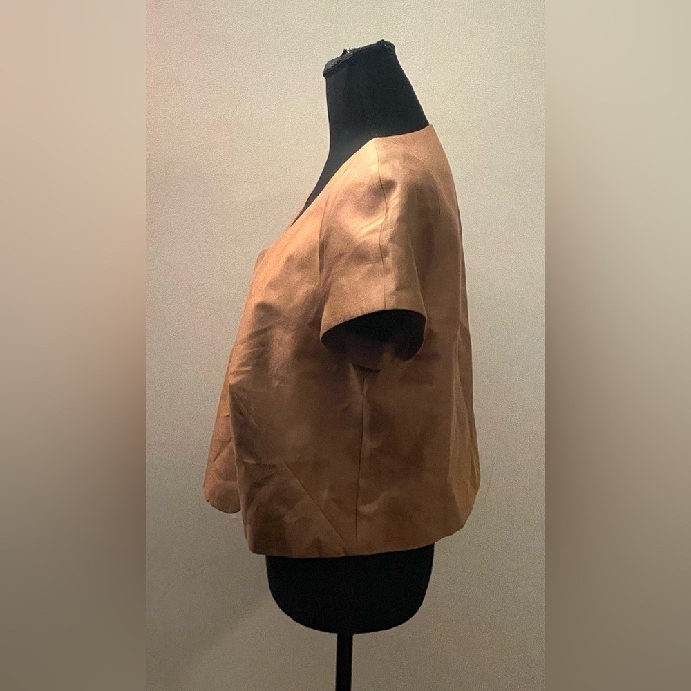 Talbots-‎ Brown Short Sleeve Blazer Size 12w - Picture 3 of 8